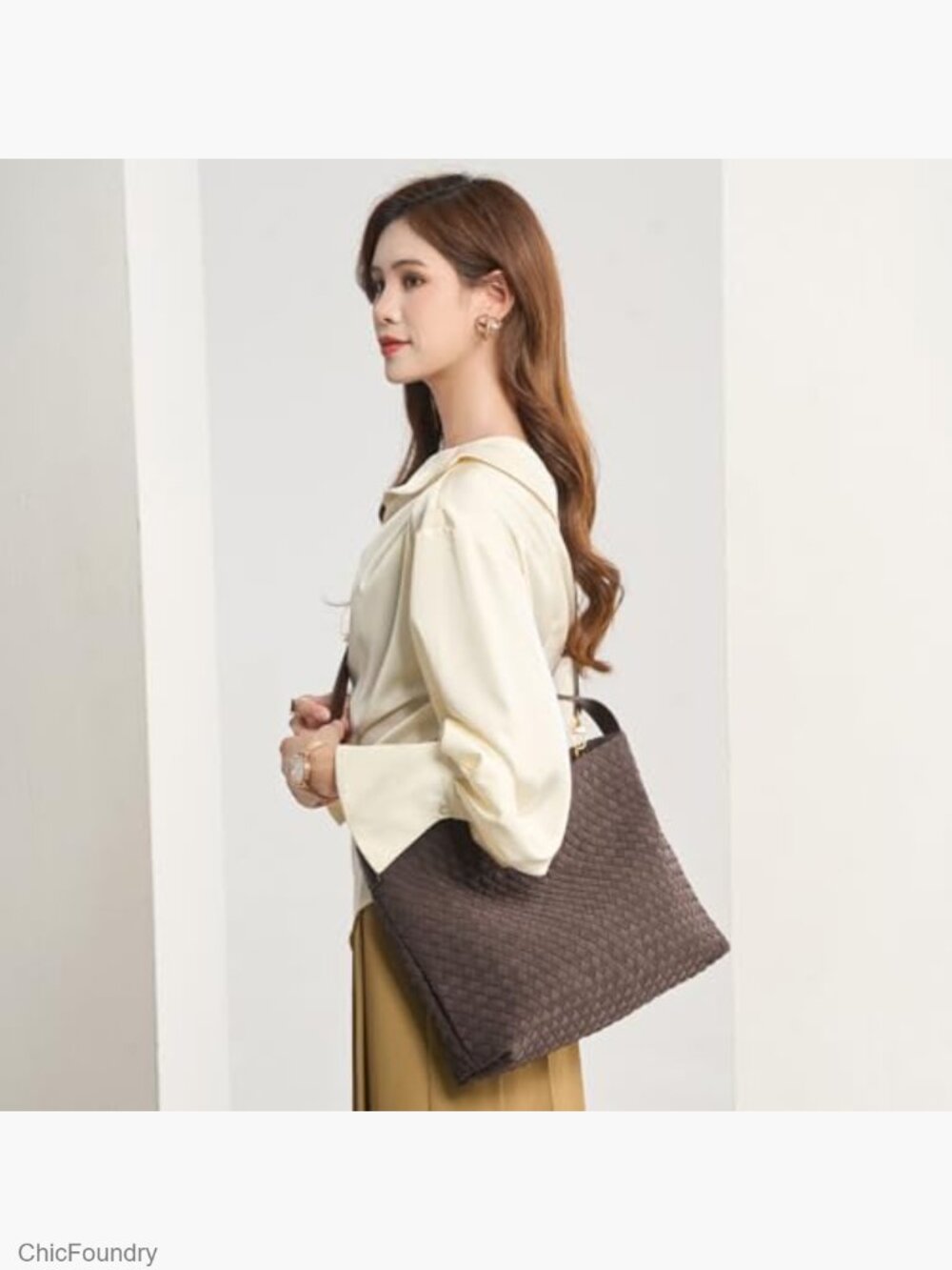 Woven Tote Bag with Removable Strap - Fits Laptop - Picture 6 of 7